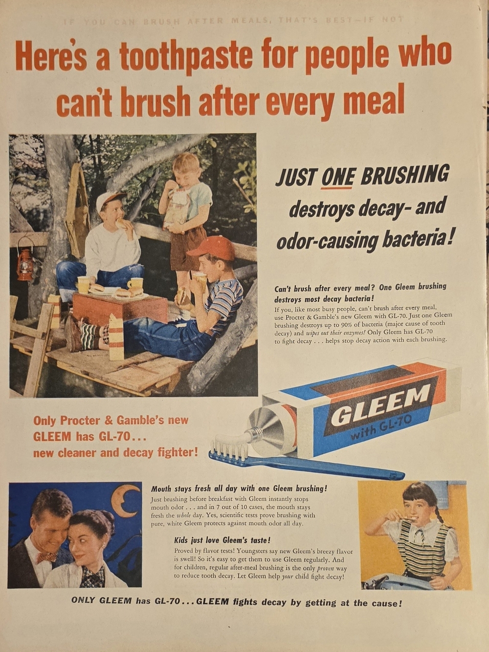 Lee Gleem Toothpaste Tube — Blue, White, Red